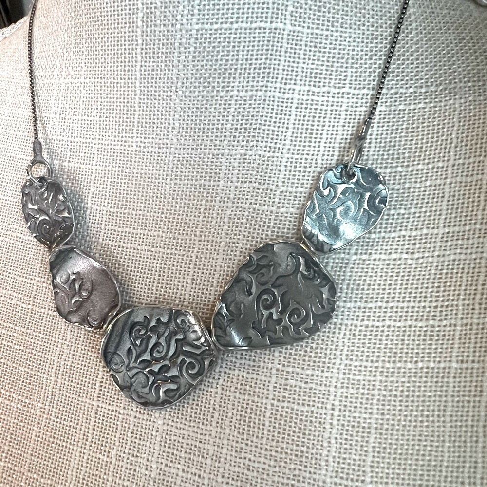 RockHill Designs Sterling Silver “Waves of Silver” Necklace